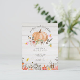 Pacifiers + Pumpkins Herfst White Wood Girl Kaart