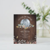 Pacifiers + Pumpkins Herfst Wood Boy Baby shower Kaart (Staand voorkant)