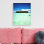 Pacifisch eiland met palmbomen canvas (Insitu (Woonkamer))