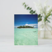 Pacifisch eiland met palmbomen portret briefkaart (Staand voorkant)