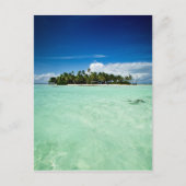 Pacifisch eiland met palmbomen portret briefkaart (Voorkant)