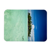 Pacifisch eiland met palmbomen verticale magneet (Horizontaal)