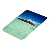 Pacifisch eiland met palmbomen verticale magneet (Linkerzijde)