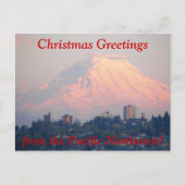 Pacifisch Noordwest Berg Kerstmis Feestdagenkaart (Voorkant)