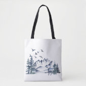 Pacifisch Northwest Rocky Mountains Tote Bag (Voorkant)