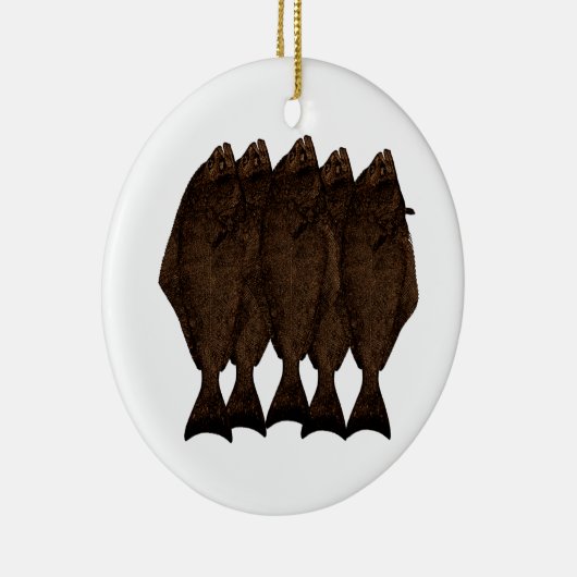 Pacifische heilbot keramisch ornament (Rechts)