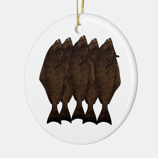 Pacifische heilbot keramisch ornament (Links)