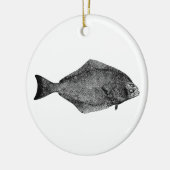 Pacifische heilbot-Logo Keramisch Ornament (Links)
