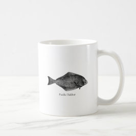 Pacifische heilbot-Logo Koffiemok