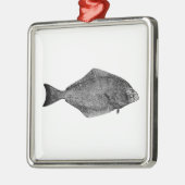 Pacifische heilbot-Logo Metalen Ornament (Links)