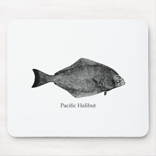 Pacifische heilbot-Logo Muismat (Voorkant)