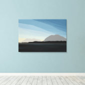 Pacifische kalmte canvas afdruk (Insitu (Houten vloer))