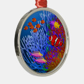 Pacifische koraalrif vissiervissen metalen ornament (Rechts)