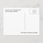 Pacifische kust, Briefkaart van Hurricane Point (Achterkant)