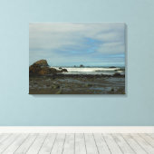 Pacifische kustlijn in het nationaal park Redwood Canvas Afdruk (Insitu (Houten vloer))