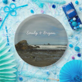 Pacifische kustlijn in het nationaal park Redwood Papieren Bordje (Feest)