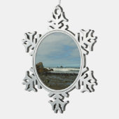 Pacifische kustlijn in het nationaal park Redwood Tin Sneeuwvlok Ornament (Rechts)