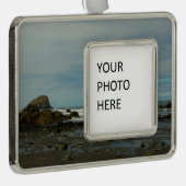 Pacifische kustlijn in het nationaal park Redwood Verzilverd Omlijst Ornament (Rechts)