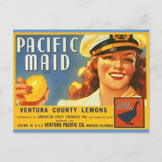  Pacifische Maïde Lemons Sailor Gal Briefkaarten (Voorkant)