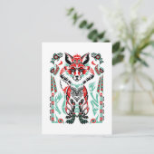 Pacifische Noordkust Native American Indian Fox Briefkaart (Staand voorkant)