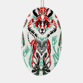 Pacifische Noordkust Native American Indian Fox Keramisch Ornament (Rechts)