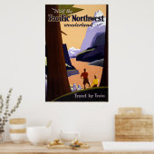  Pacifische noordwestelijke Wonderland Reis Poster (Keuken)