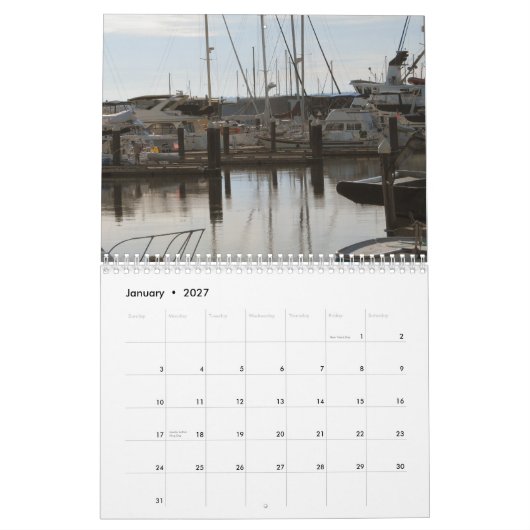 Pacifische noordwestelijke zeilboten kalender (Jan 2027)