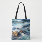 Pacifische oceaangolven tote bag (Voorkant)