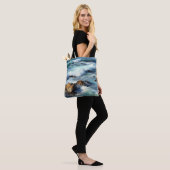 Pacifische oceaangolven tote bag (Op model)