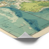 Pacifische oceaankabels, draadloze stations poster (Hoek)