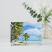 Pacifische palmstrand briefkaart (Staand voorkant)