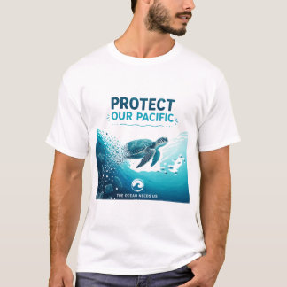 Pacifische Schildpad Oceaan Bewustzijnskunst T-shirt