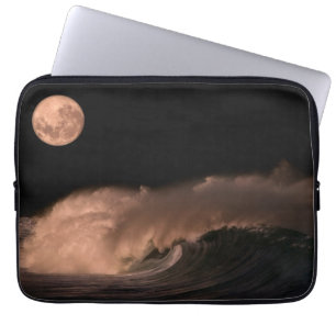 Pacifische stormgolven Noordkust van Oahu, Hawaï Laptop Sleeve