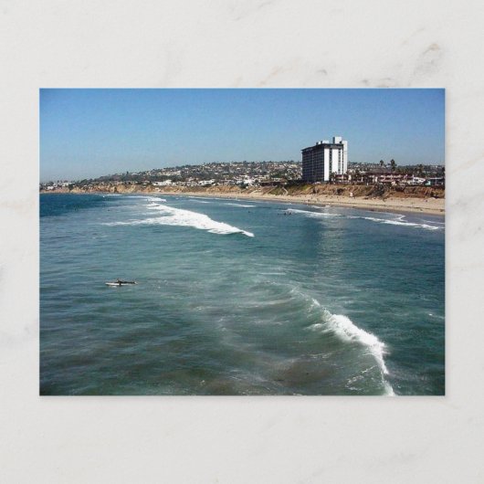 Pacifische stranden Golven Surfers Sand San Diego Briefkaart (Voorkant)