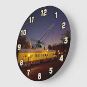 Pacifische trein van de Unie in het oude Sacrament Grote Klok (Hoek)