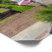 Pacifische treinmotor van de Unie in een kleine st Poster (Hoek)