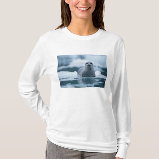 pacifische zeehond, Phoca vitulina richardsi T-shirt (Voorkant)