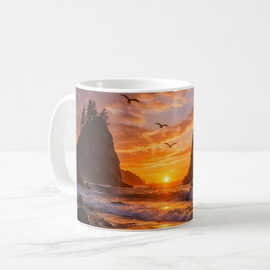 Pacifische zonsondergang koffiemok (Voorkant links)
