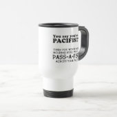 Pacifist Pas Een Vuist Grappige Reis Mok (Voorkant rechts)