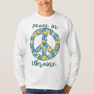 Pacifistisch vredesteken citaat in de kleuren van  t-shirt