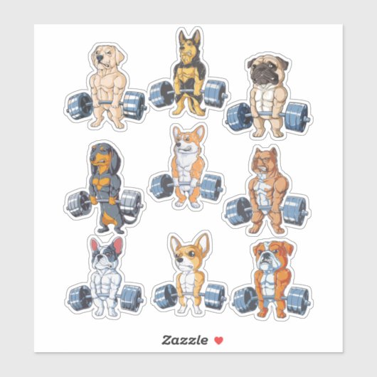 Pack 6 - Funny Gym Lover-pack Sticker (Vel)