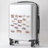Pack bundel set van Schattigee quotes voor honden Sticker (Koffer)