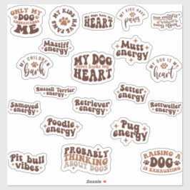 Pack bundel set van Schattigee quotes voor honden Sticker