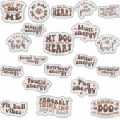 Pack bundel set van Schattigee quotes voor honden Sticker (Voorkant)