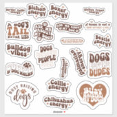Pack bundel set van Schattigee quotes voor honden Sticker (Vel)