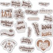 Pack bundel set van Schattigee quotes voor honden Sticker (Voorkant)
