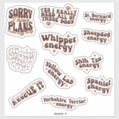 Pack bundel set van Schattigee quotes voor honden Sticker (Vel)