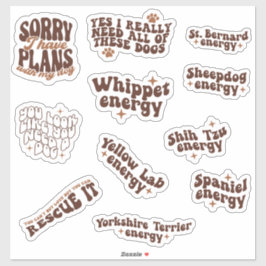 Pack bundel set van Schattigee quotes voor honden Sticker