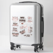 Pack Cat Cute Groovy motivatie quote Grappig Sticker (Koffer)