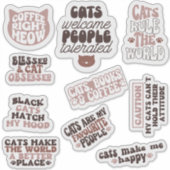 Pack Cat Cute Groovy motivatie quote Grappig Sticker (Voorkant)